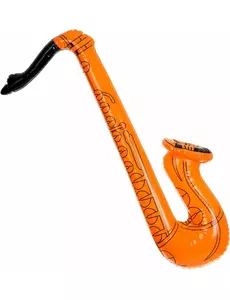 Oranje opblaasbare saxofoon