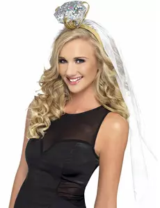 Serre-tête bague de fiançailles mariée adulte