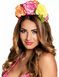 Serre-tête fleurs colorées femme