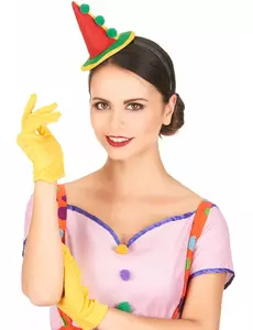 Serre-tête mini chapeau clown pointu adulte