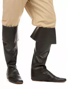 Sur-bottes noires simili cuir adulte