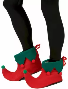 Sur-chaussures elfe avec pompons adulte