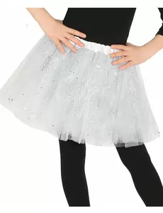 Tutu blanc à paillettes fille