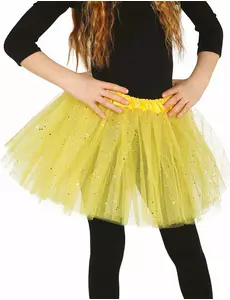 Tutu jaune à paillettes fille