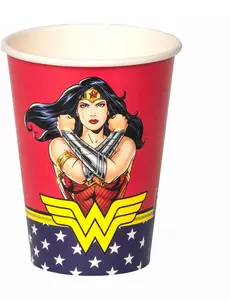 8 Gobelets en carton Wonder Woman™ 210 ml