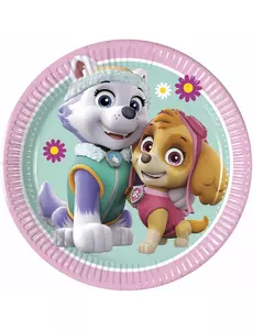 8 kleine kartonnen Paw Patrol Stella & Everest borden