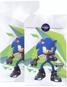 8 Sacs cadeaux Sonic Prime™ 15x30 cm