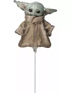 Ballon aluminium bébé Yoda The mandalorian™ 23 cm