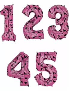Ballon aluminium chiffre Minnie™ 66 cm, Taille: 1