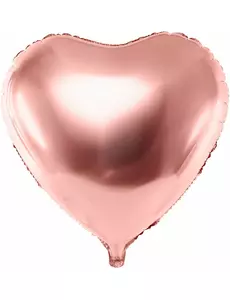 Metallic roségouden aluminium hart ballon