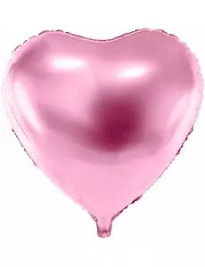 Ballon aluminium cœur rose pâle métallisé 45 cm