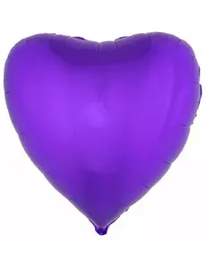 Paarse hart folie ballon 45 cm