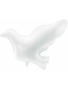 Ballon aluminium colombe blanche 77 x 66 cm