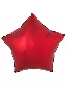 Rode ster ballon 53 x 46 cm