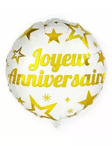 Metallic Joyeux Anniversaire ballon