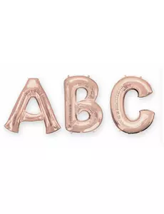 Rosé gouden aluminium letter ballon, Maat: A