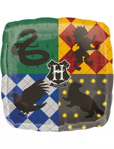 Ballon en aluminium carré blasons maisons Poudlard Harry Potter™ 43 x 43 cm