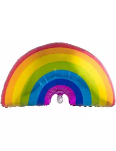 Ballon géant en aluminium arc-en-ciel 60 x 95 cm