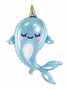 Reuze narwalballon 53 x 87 cm