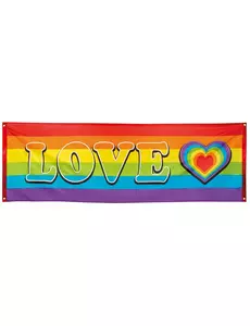 Bannière LOVE Arc-en-ciel 74 X 220 cm