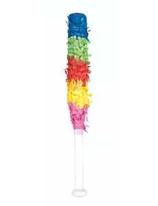 Veelkleurige piñatastok 43 cm