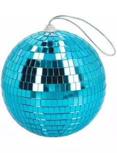 Boule à facettes bleue 15 cm