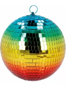 Boule à facettes disco arc en ciel 20 cm