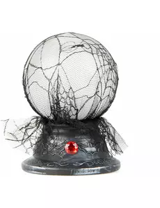 Boule de cristal lumineuse et sonore 19 x 13 cm