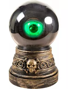 Boule de cristal œil animée 20 cm