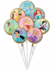 Bouquet 8 ballons aluminium Princesses Disney™