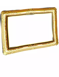 Gouden opblaasbare fotolijst 80 x 60 cm