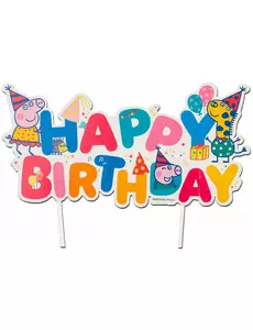 Cake topper Happy Birthday Peppa Pig™ 17 cm