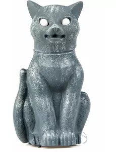 Zwarte kat, heldere ogen, geluid en licht 30 cm