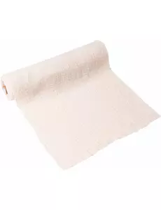 Chemin de table en gaze de coton crème 30 cm x 3 m