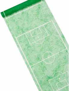 Chemin de table vert à motif terrain de football 30 cm x 5 m