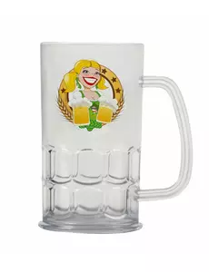 Chope de bière transparente 14 cm Fête de la bière
