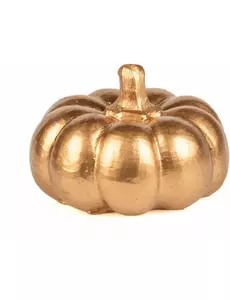 Citrouille en résine dorée 6,5 cm