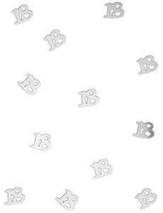 Confettis de table en bois 18 argentés 10 gr