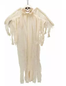 Witte skelet engel ophangdecoratie