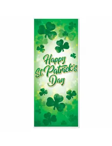 Deurdecoratie happy st patrick's day 150 x 76 cm
