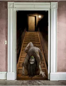 Bezeten zombie deurdecoratie 80 x 180 cm