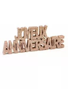 Rozegouden Happy Birthday tafeldecoratie