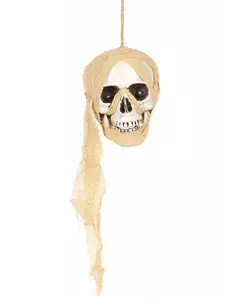 Lichtgevende hangdecoratie doodshoofd piraat 53 cm