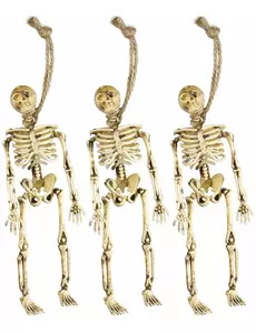 Décorations squelettes pendus Halloween 15 cm