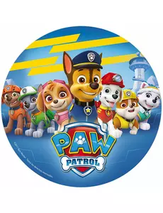 Blauwe eetbare Paw Patrol™ taartversiering