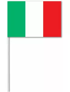 Drapeau papier Italie 14 x 21 cm