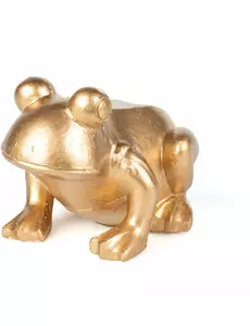 Grenouille en résine dorée 10 cm