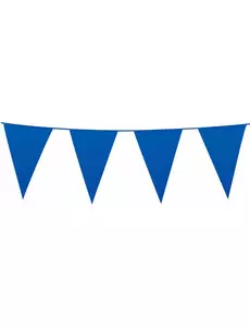 Blauwe vlaggenslinger