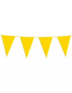 Gele vlaggenslinger