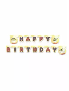 Guirlande en carton Happy Birthday bébé Yoda The Mandalorian™ 2 m